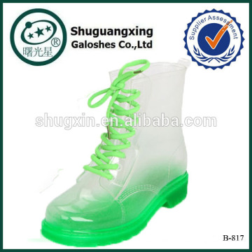 Damenmode Schuhe China PVC Regen Boot B-817